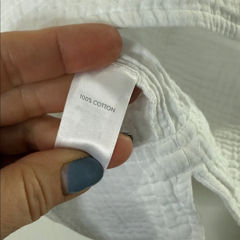 J Jill White‎ Cotton Guaze V-Neck Hoodie Size XL - Picture 4 of 5